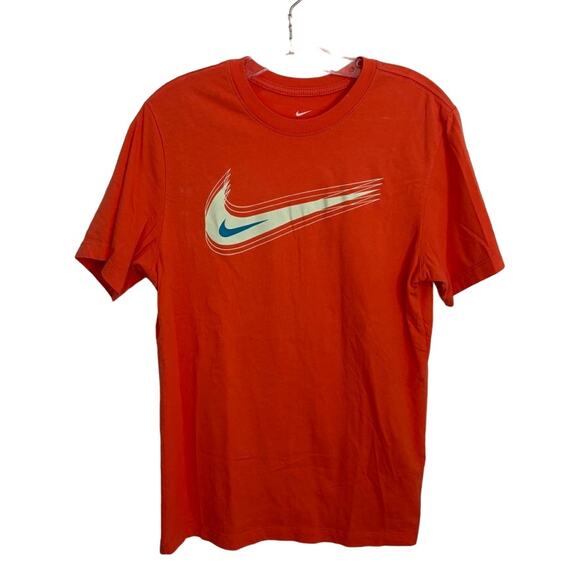 The Nike Tee Men's S Orange Logo Crewneck T-shirt - Picture 1 of 4